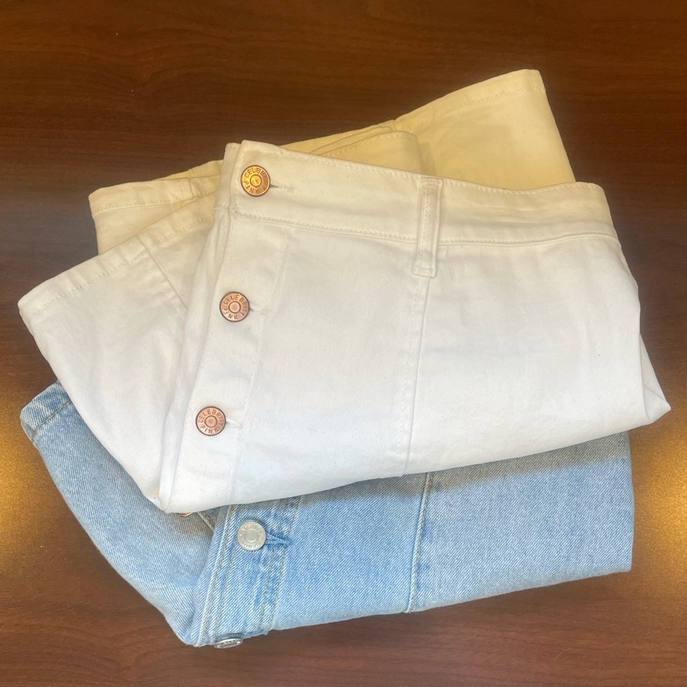 Two Jean skirts